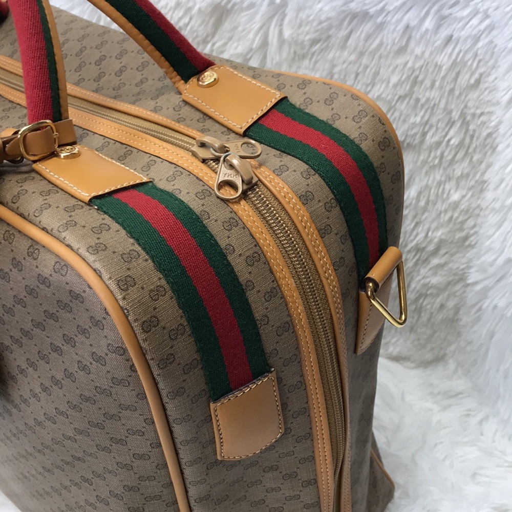 GUCCI DUFFLE TRAVEL BAG  WEEKENDER VINTAGE SHERRY - Picture 9 of 16